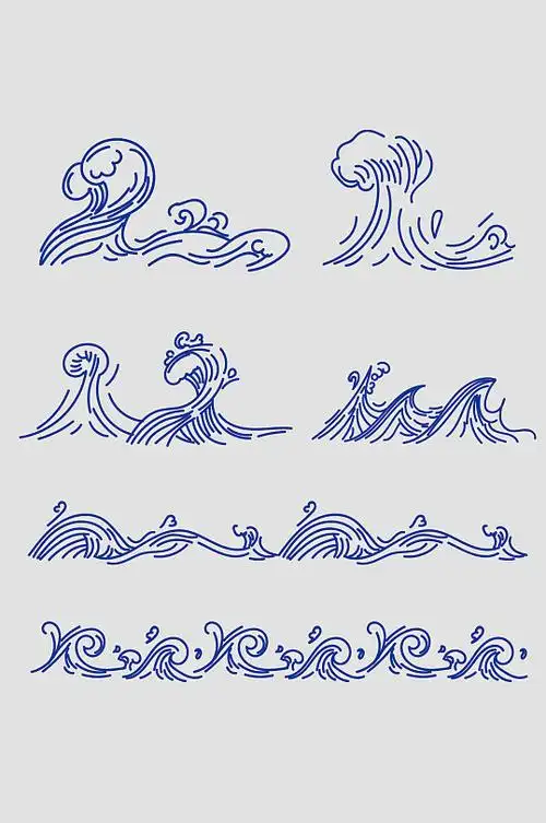 波浪纹背景立即下载天蓝色大海海浪图片高清立即下载蓝色海浪波浪元素