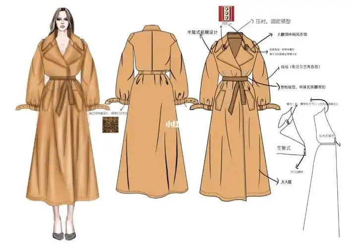 服装设计服装效果图大衣