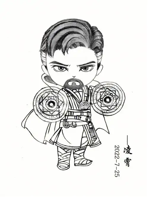 铅笔线描博士博士