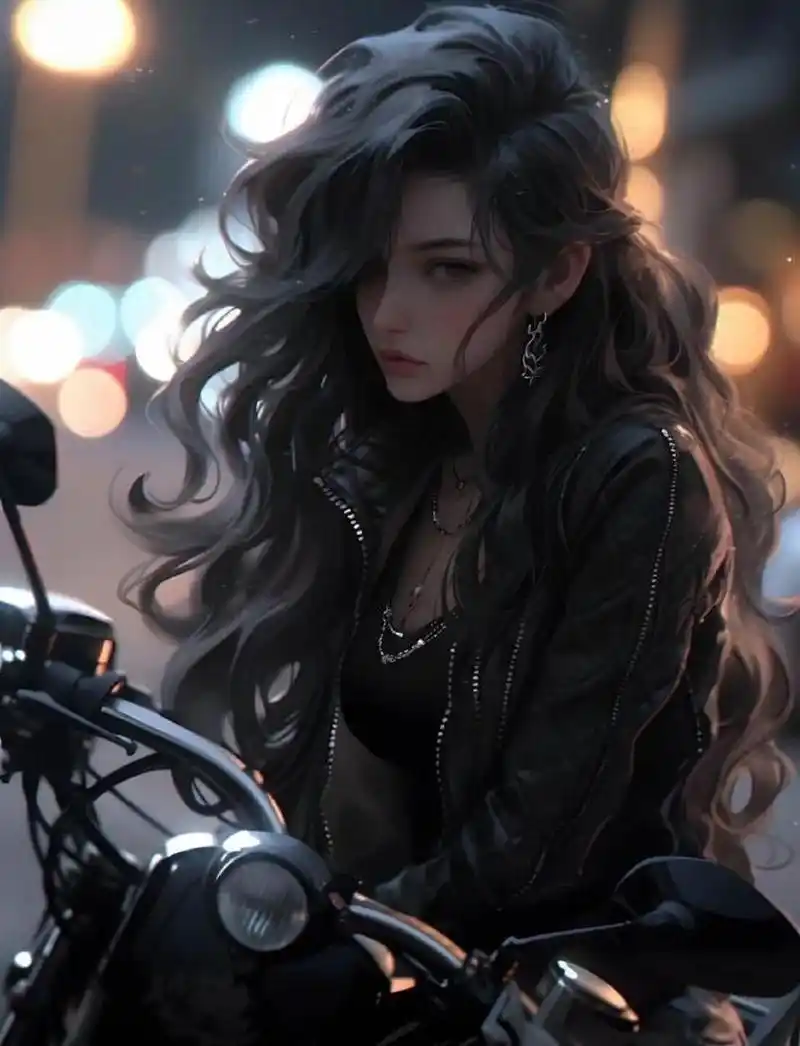 超帅机车女孩头像 676767