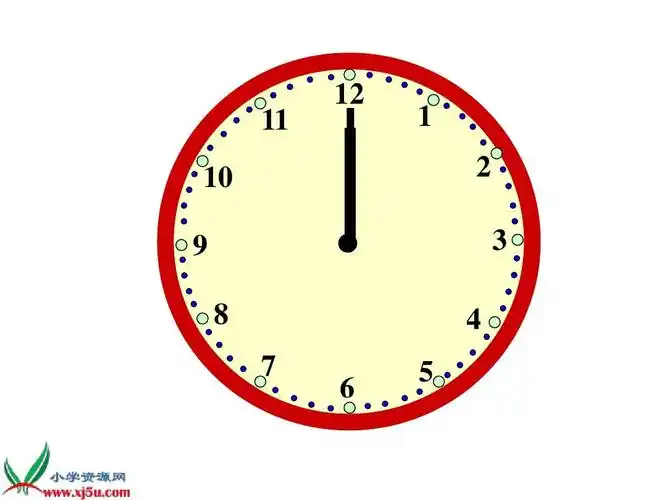 时针和分钟针同时指向12,是几点几分?