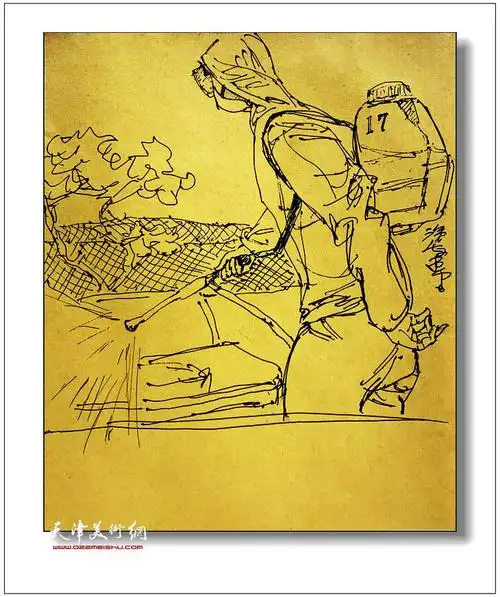 尹沧海速写:消毒作业的环卫工人