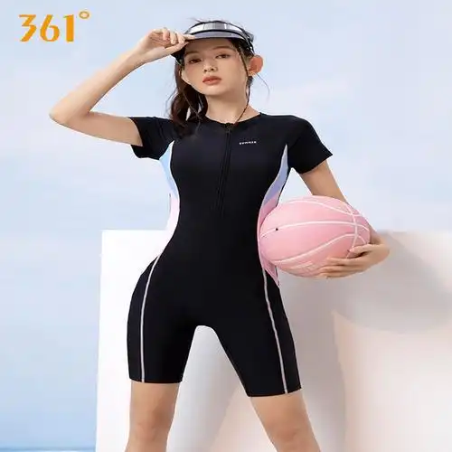 361°泳衣女夏2023新款保守连体游泳衣女士游泳馆泳装