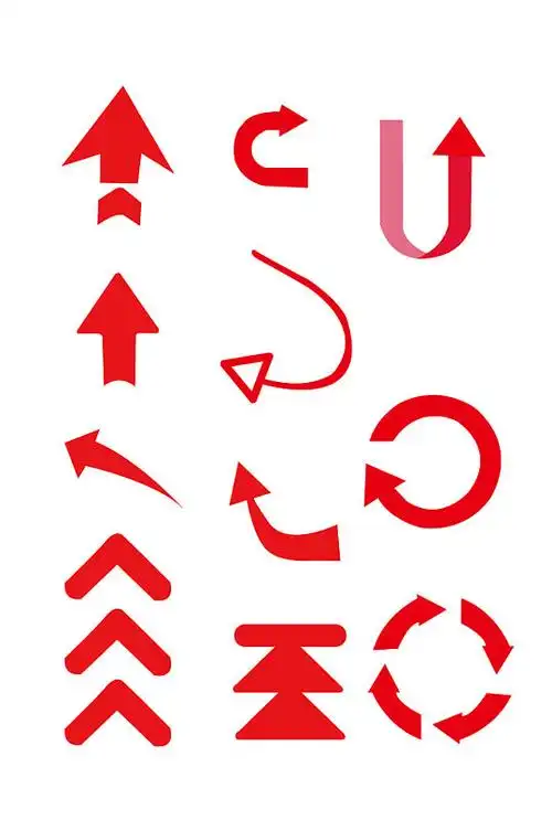 ai矢量手绘指示箭头