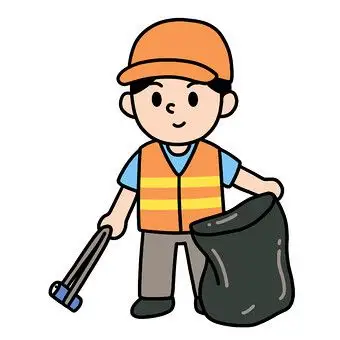 环卫工人-捡垃圾表情包动图gif