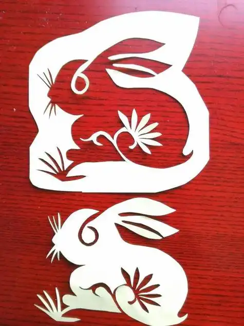 剪纸技法 阴阳一刀剪一剪双雕绽奇花.