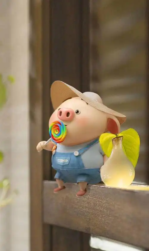 猪小屁手机壁纸 世间惟你与美味不可辜负