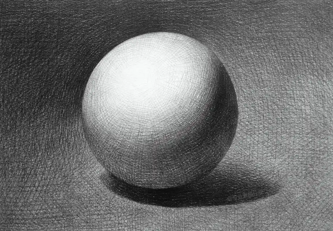 素描球体步骤教程  1.构图,画出正方形. 2.通过对角线找 - 抖音