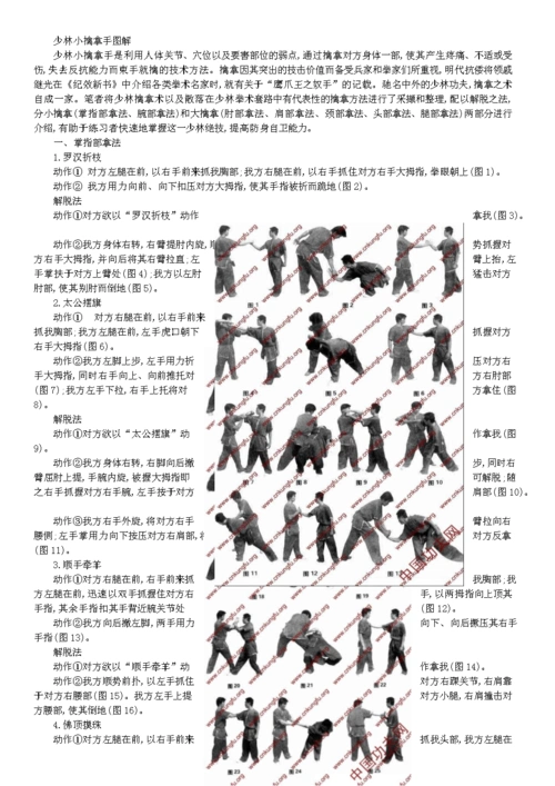 关于少林小擒拿手图解.doc