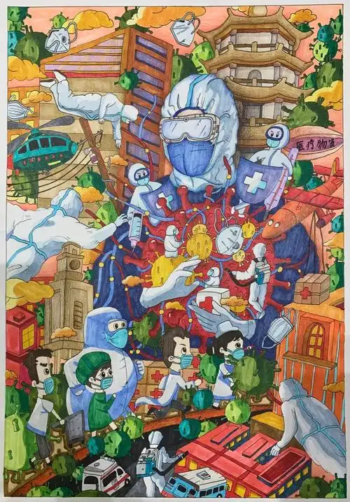 步骤3:"泉"民抗疫,同"州"共济:3月初,新冠病毒疫情席卷泉州,许许多多