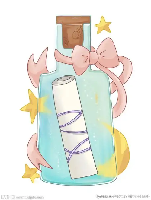 漂流瓶插画素材