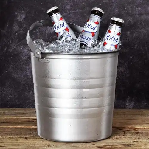 冰桶不锈钢加厚ktv酒吧香槟桶 冰块桶大号手提啤酒冰桶红酒冰桶_7折