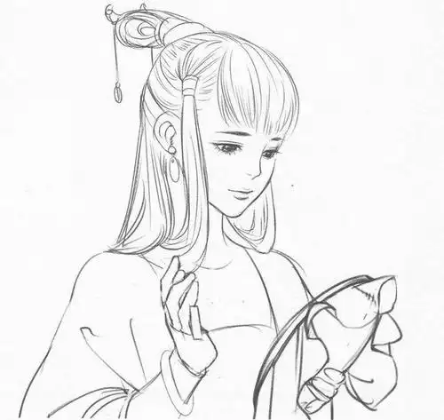 彩铅画春女怨如何画出娉婷袅娜的古代美女上篇