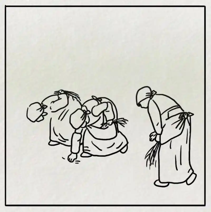 拾穗者简笔画法