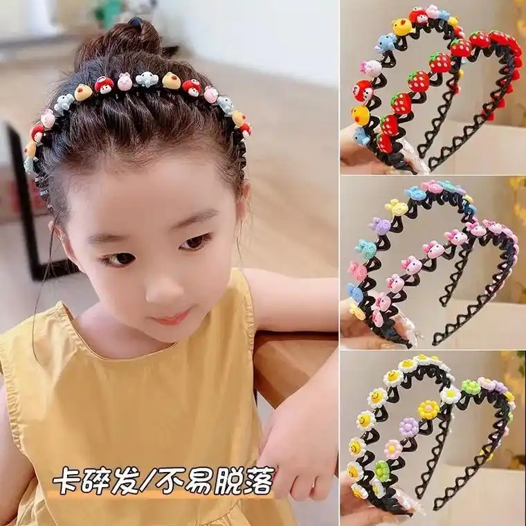 夏季可爱波浪碎发发箍#儿童发饰 #网红发饰 #儿童头花饰品推 - 抖音