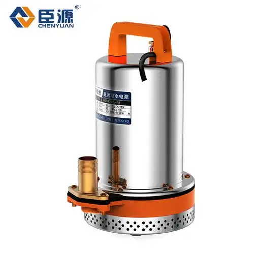 臣源12v24v48v60v伏直流潜水泵电动车水电瓶小型抽水泵农用抽水机