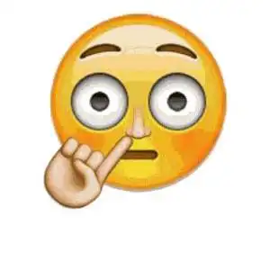 emoji小黄脸抠鼻-发表情