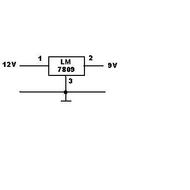 展开全部 接1个7809把12降到9v