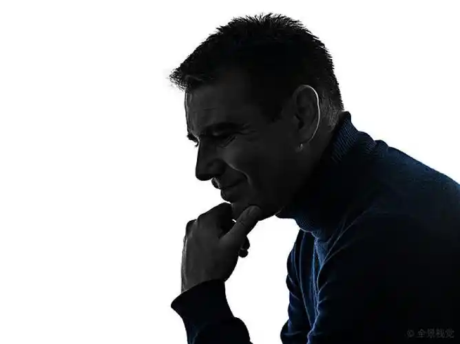 男人_严肃_思考_剪影_头像_图片素材