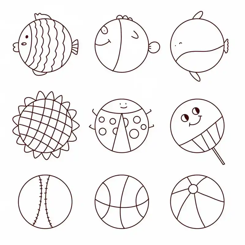 各种圆形简笔画