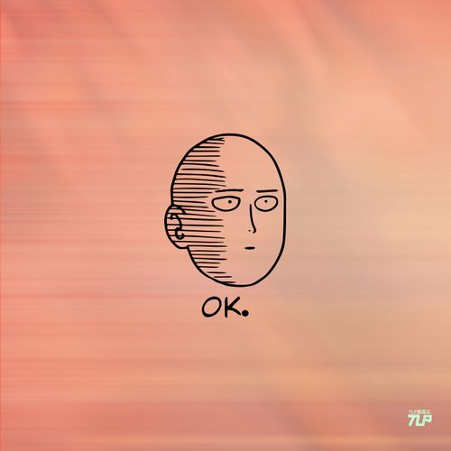 tlp镂空车贴 一拳超人one punch man琦玉老师ok表情包装饰防水贴