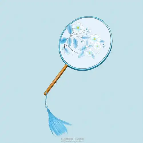 团扇的绘制—古风插画饰品团扇设计练习