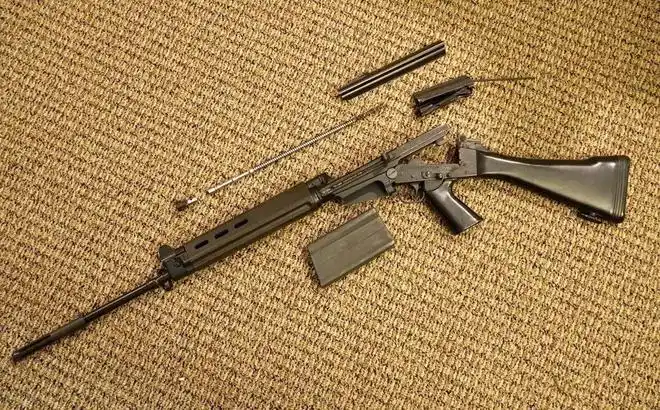 比利时fn fal民用型步枪 美国华人展示"自由世界的右臂"