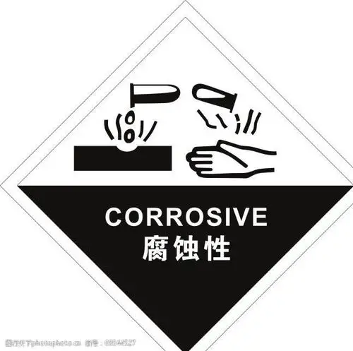 腐蚀性标志 腐蚀性 手 化学品 黑白 公共标识标志 标识标志图标 矢量