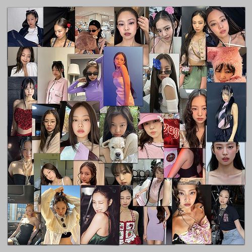 天颛jennie金珍妮海报106张粉墨贴纸高颜值写真金珍妮装饰贴画防 53张