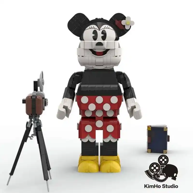 乐高moc be@rbrick版米妮.用米奇的骨架换皮来了米 - 抖音