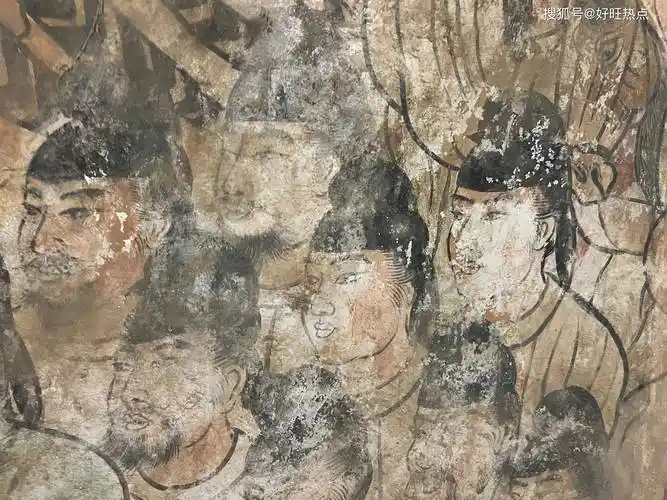 《乾陵懿德太子墓壁画》细节放大后 人物表情神采如生堪称"戏精"_墓室