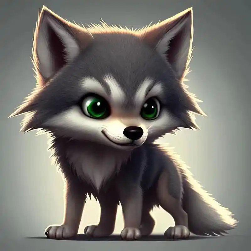 英俊威武又可爱的小小狼人,喜欢的拿走~ 来自百度涂鸦一格ai绘画