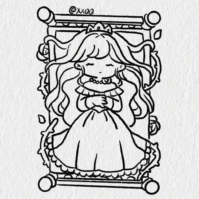 玫瑰公主小麻薯(上)/简笔画教程 来自哈哈的投稿,欢迎大家多多投稿