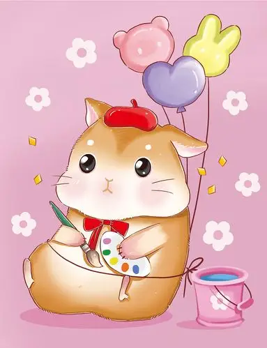 卡通仓鼠壁纸|插画|商业插画|mandy果 - 原创作品 - 站酷 (zcool)