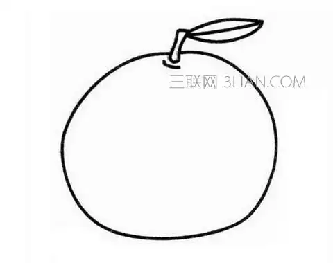 幼儿橘子简笔画分解步骤图