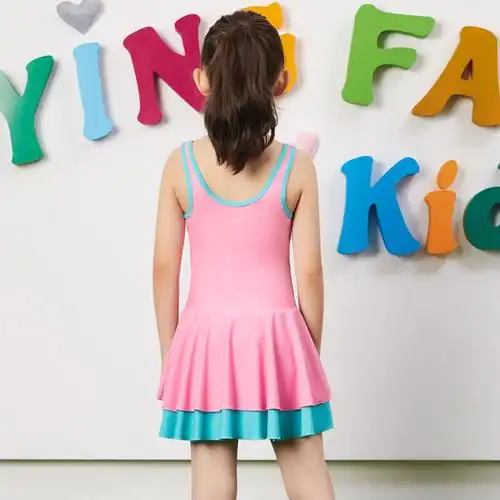 英发儿童裙式泳衣2020新款洋气女童中大学生儿童泳衣