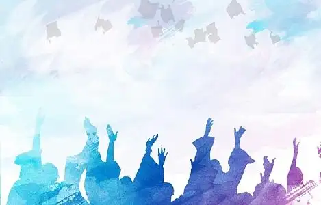 创意水彩青春追梦