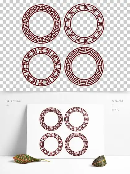i>中 /i>国风纹理边框圆框4