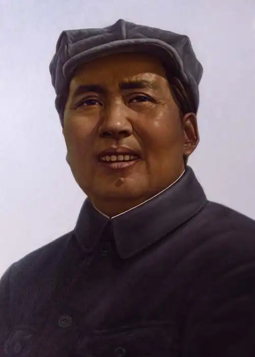 欧京海绘毛泽东主席肖像画在京展出5