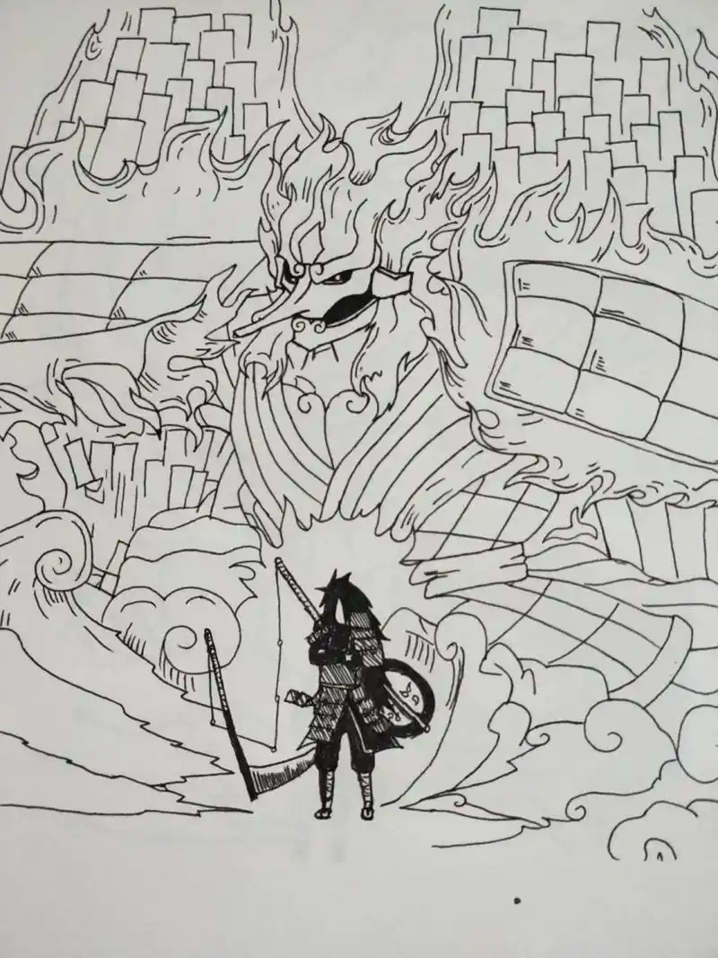 宇智波斑须佐能乎手绘