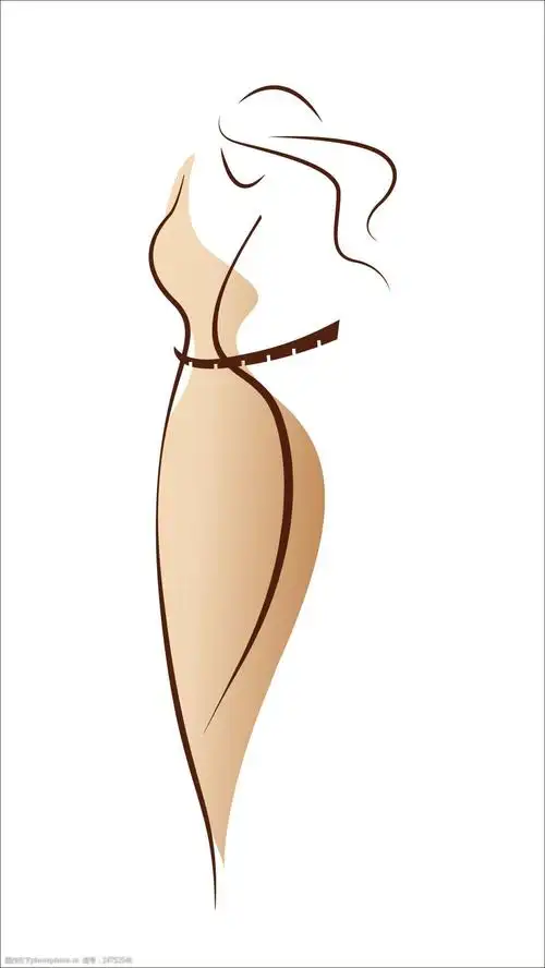 优美线条女人瘦身纤体女人