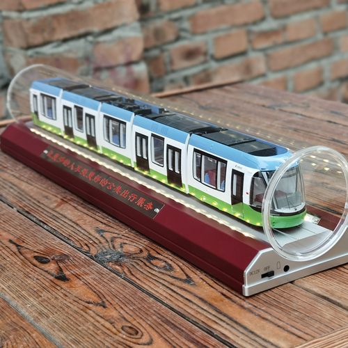 公交模型原厂北京西郊亦庄有轨电车收藏车模