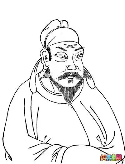 杜甫简笔画 杜甫简笔画 卡通