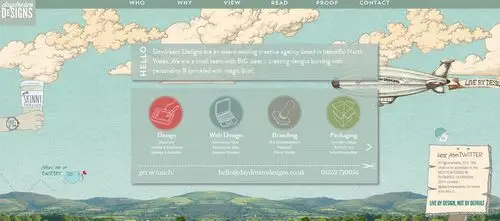 20个漂亮的手绘插画风格网页设计欣赏