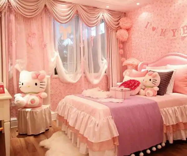女生卧室#hellokitty#粉色设计# by花花苏
