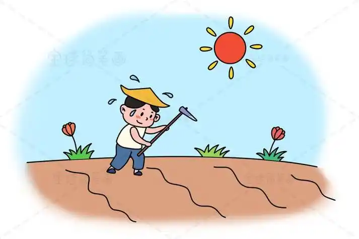 悯农其一儿童简笔画周天10-12点儿童画孩子们画了这幅悯农古诗的作品