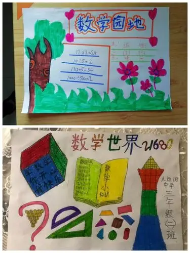 九运街镇中学三年级开展"让快乐与数学同行"小报评比活动