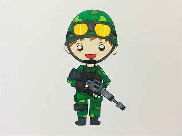 解放军战士简笔画红军战士人物简笔画红军战士怎么画红军战士简笔画