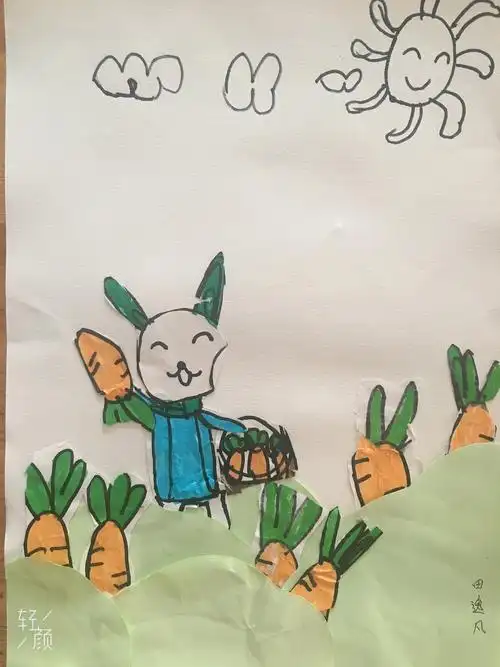 中三班《小兔拔萝卜》