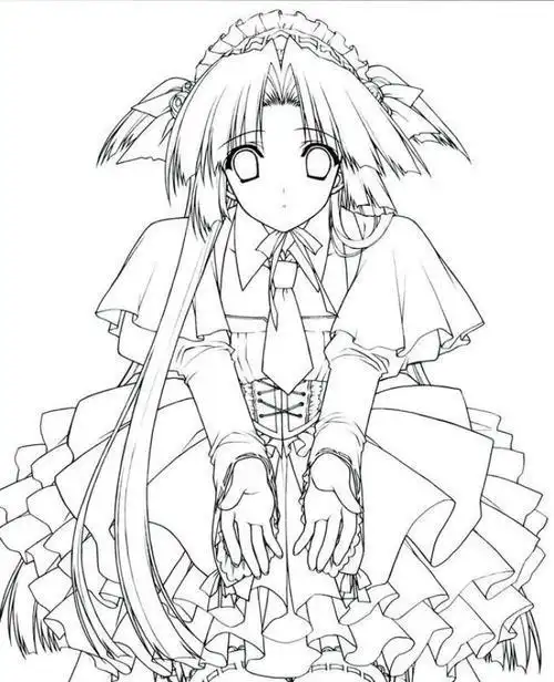 卡通简笔画动漫人物美少女古代全身最美微笑动漫星空简笔画动漫素描简